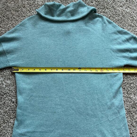 Kinross Cashmere light blue turtleneck sweater size M - Picture 9 of 10